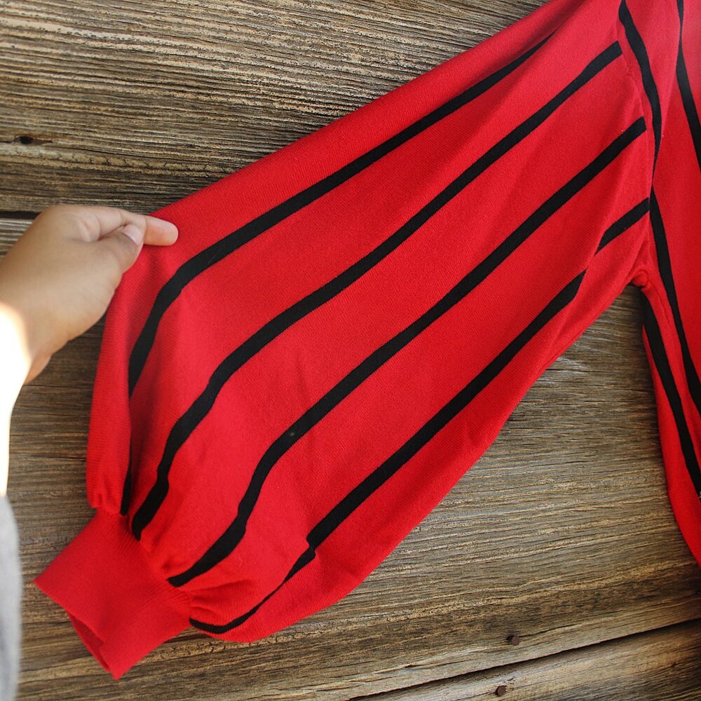 'Umgee U.S.A' Black & Red Stripe Open Back Balloo… - image 2